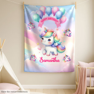 Sweet Unicorn Blanket Personalised Girl Birthday