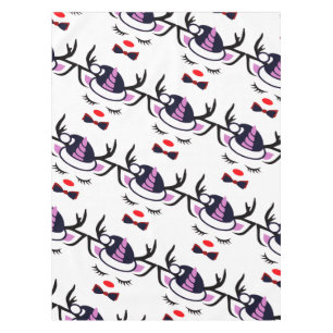 Sweet Unicorn  face Tablecloth