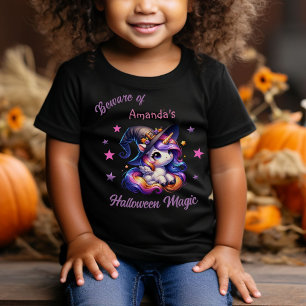 Sweet Unicorn Girls Halloween Custom Name Baby T-Shirt