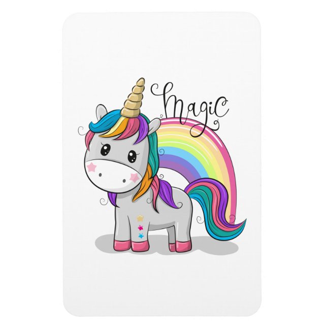 Sweet unicorn with big eyes magnet (Vertical)