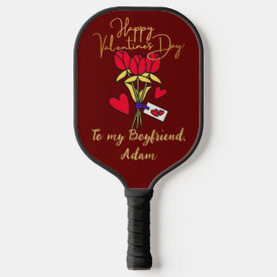 sweet valentine couple personalised customise  pickleball paddle