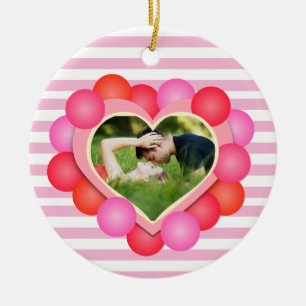 Sweet Valentine Dreams / Photo template Ceramic Tree Decoration