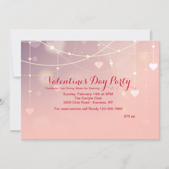 Sweet Valentine Party Invitation (Front)