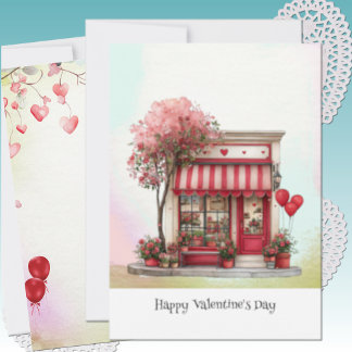 Sweet Valentine Shop Flat Holiday Card