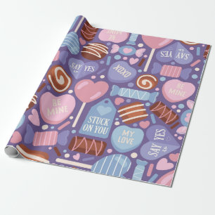 Sweet Valentine Treats Pattern Wrapping Paper