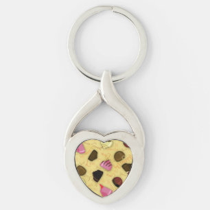 Sweet Valentine - Valentine's Day Candy Pattern Key Ring