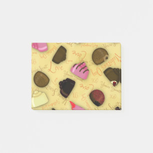 Sweet Valentine - Valentine's Day Candy Pattern Post-it Notes
