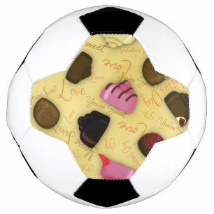 Sweet Valentine - Valentine's Day Candy Pattern Soccer Ball