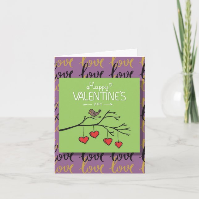 Sweet Valentine's Day Card for him or her  (Front)