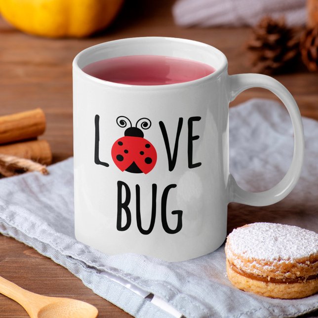 Sweet Valentines Day Love Bug Graphic Coffee Mug (Creator Uploaded)