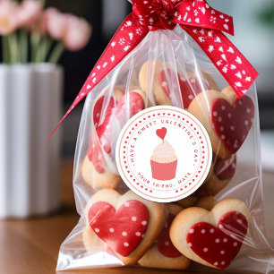 Sweet Valentine's Goodie Bag Classic Round Sticker