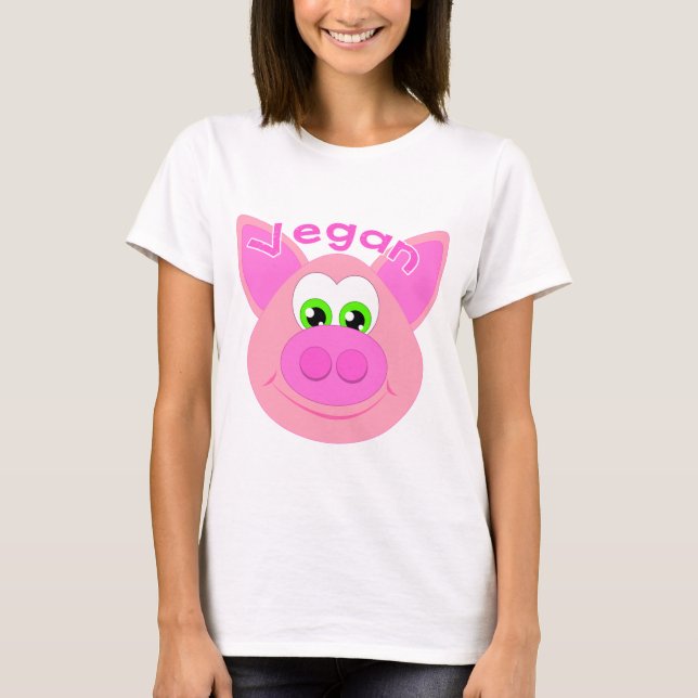 Sweet Vegan pig / Pig / Go Vegan T-Shirt (Front)