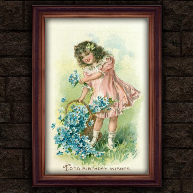 Sweet Vintage 1908 Floral Girl Birthday Poster (Creator Uploaded)