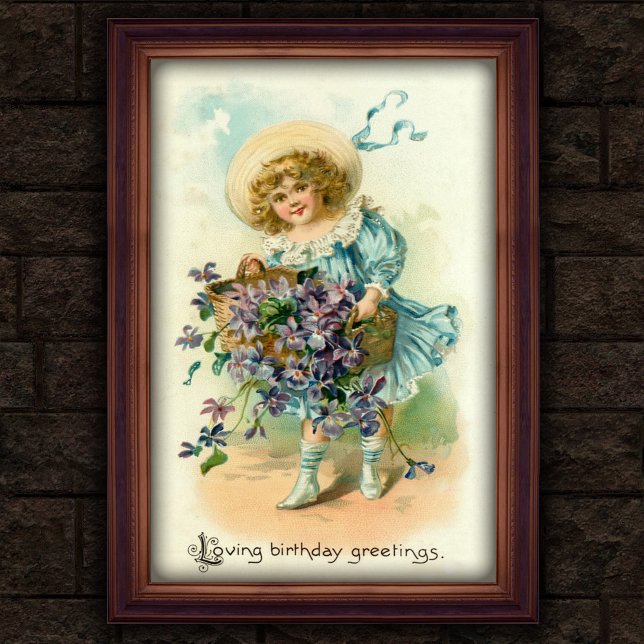 Sweet Vintage 1908 Floral Girl Birthday Poster (Creator Uploaded)