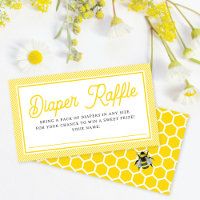 Sweet Vintage Bumblebee Diaper Raffle Baby Shower