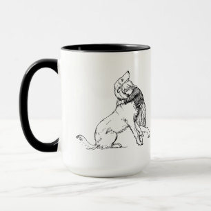 Sweet Vintage Child and Dog Bond Coffee Mug