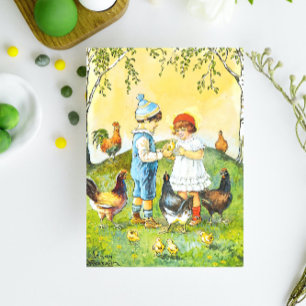 Sweet Vintage Jenny Nyström Happy Easter Card