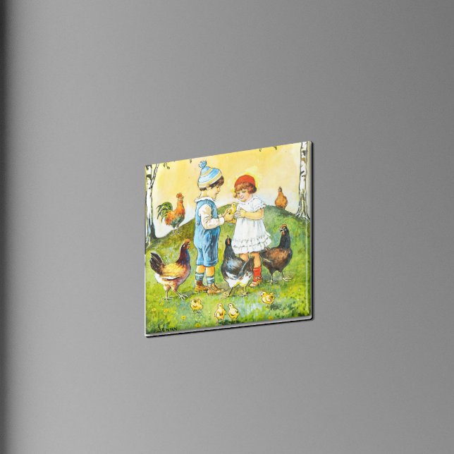 Sweet Vintage Jenny Nyström Happy Easter Magnet (Creator Uploaded)