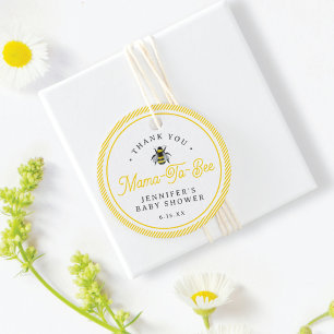 Sweet Vintage Mama-To-Bee Baby Shower Favour Tags