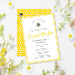 Sweet Vintage Parents-To-Bee Baby Shower Invitation<br><div class="desc">A classic white and yellow colour palette with a sweet watercolor bumblebee and vintage inspired typography are the features of this stylish gender neutral baby shower invitation. Simply edit the template with your details and choose paper options. Thank you notes and other coordinating items are available in our store or...</div>