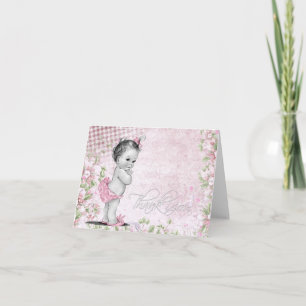 Sweet Vintage Pink Baby Shower Thank You Cards