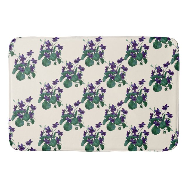 Sweet Violets by mcful Bathroom Rug (Front)