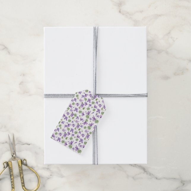 Sweet Violets Gift Tag (With Twine)