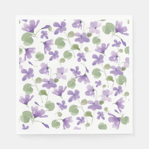 Sweet Violets Luncheon Napkin
