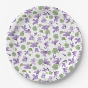 Sweet Violets Party Plate