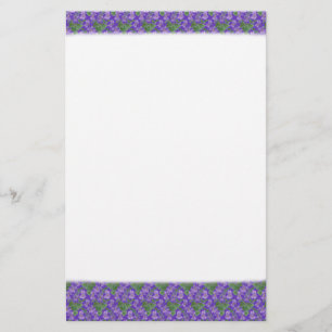 Sweet Violets Stationery, Notepaper Stationery