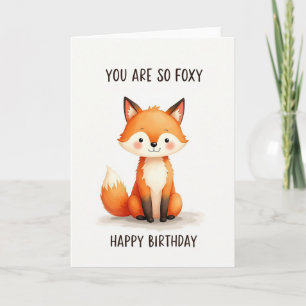 Sweet Vulpine Birthday Card