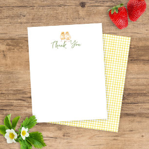 Sweet Watercolor Baby Chicks Baby Shower Thank You Card