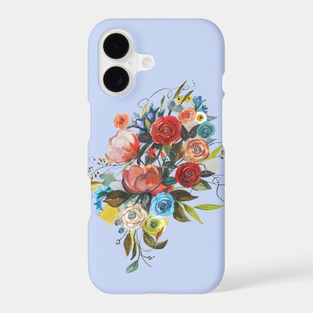 Sweet Watercolor Bouquet Periwinkle (Back)
