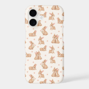 Sweet Watercolor Bunnies & Flowers Pattern 