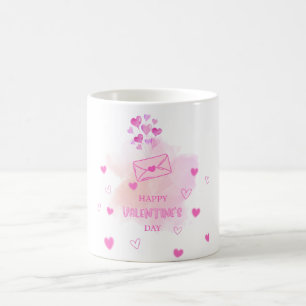 Sweet Watercolor Hearts Valentine’s Day Coffee Mug