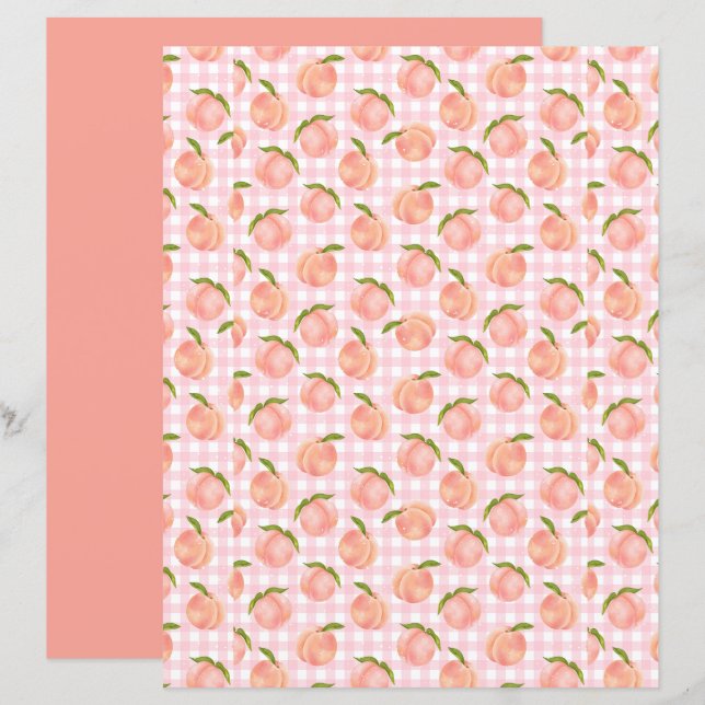Sweet Watercolor Peach Pattern (Front/Back)