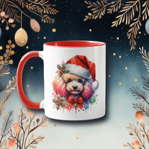 Sweet Watercolor Poodle Personalised Mug