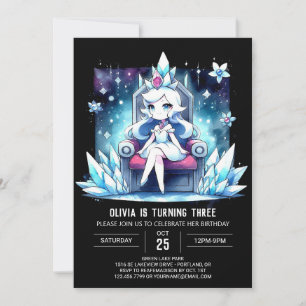 Sweet Watercolor Princess Birthday Invitation