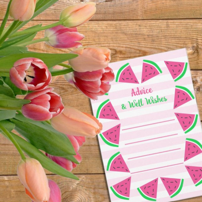Sweet Watermelon Baby Shower Advice Card (Creator Uploaded)