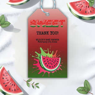Sweet Watermelon Baby Shower Gift Tags
