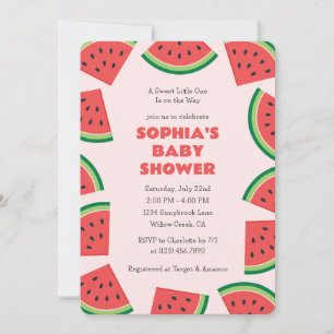 Sweet Watermelon Baby Shower Invitation