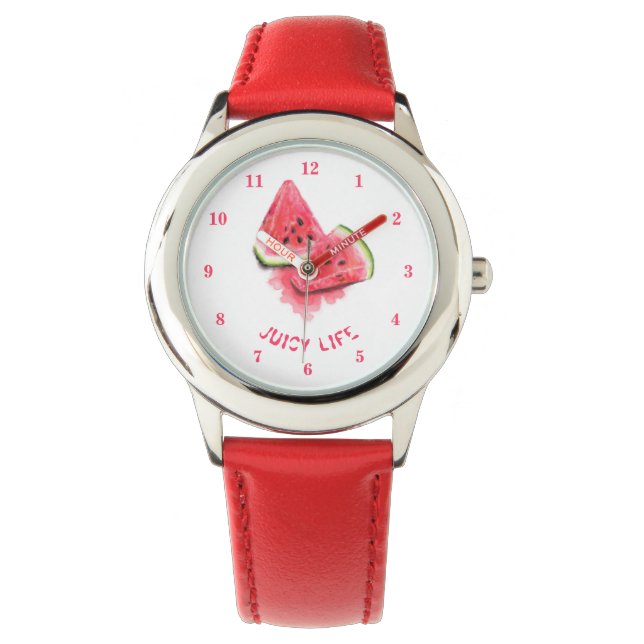 Sweet Watermelon Funny Watch - Custom Text (Front)