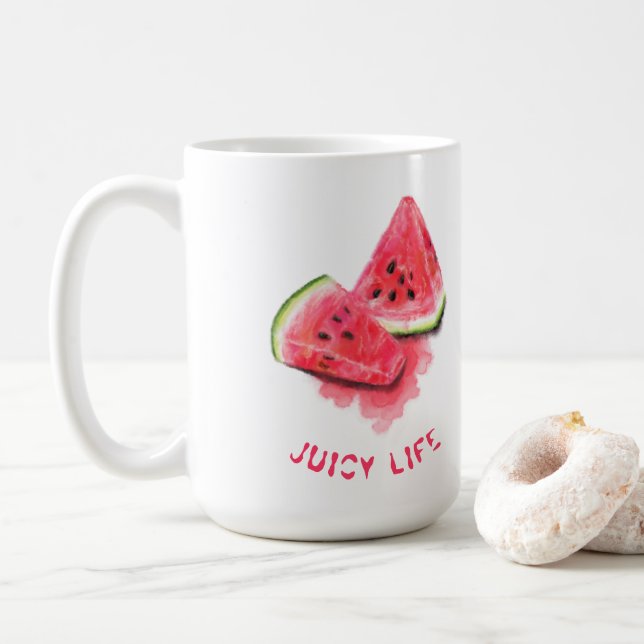 Sweet Watermelon Mug - Custom Text (With Donut)