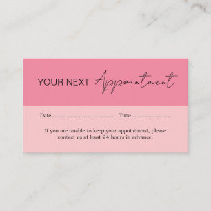 Sweet Watermelon Pink Appointment Card