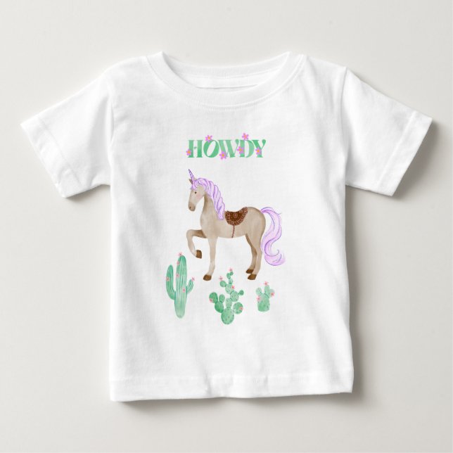 Sweet western unicorn americana baby T-Shirt (Front)