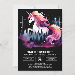 Sweet Whimsical Horse Birthday Invitation