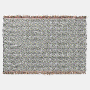 Sweet White Granite Rock with Pastel Dots Throw Blanket
