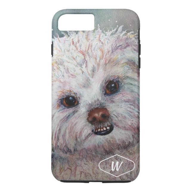 SWEET WHITE MALTESE YORKIE MIX Case-Mate iPhone CASE (Back)