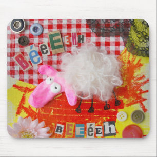 Sweet white sheep mouse mat