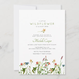 Sweet Wildflower Baby Shower Invitation
